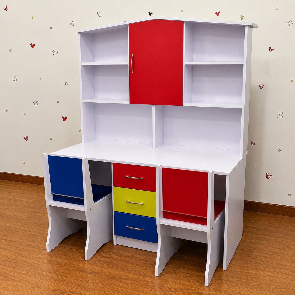 Study Table for Two with Storage